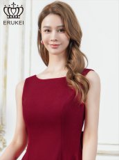 画像4: [ XS-Lサイズ /3カラー][ERUKEI]レッド・グリーン・グレー・リボン・背中見せ・Aライン・フレア・ミニドレス・ワンピース[送料無料] (4)
