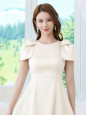 画像10: [ XS-Lサイズ / 3カラー][ERUKEI]半袖・シンプル・Ａライン・リボン・ミニドレス・ワンピース[送料無料] (10)