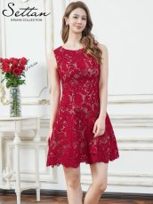 画像3: [ERUKEI/SETTAN]花柄・ケミカルレース・総レース・Aライン・フレア・ミニドレス・ワンピース[送料無料] (3)