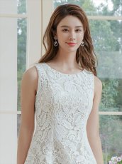 画像9: [ERUKEI/SETTAN]花柄・ケミカルレース・総レース・Aライン・フレア・ミニドレス・ワンピース[送料無料] (9)