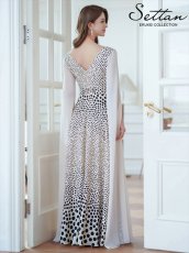 画像3: [ERUKEI/SETTAN]ドット・グラデーション・ランダム・ドット・マントスリーブ・Aライン・ロングドレス[送料無料] (3)