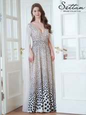 画像5: [ERUKEI/SETTAN]ドット・グラデーション・ランダム・ドット・マントスリーブ・Aライン・ロングドレス[送料無料] (5)