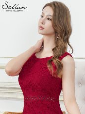 画像10: [ XS-Lサイズ / 2カラー][ERUKEI/SETTAN]ホワイト・レッド・総レース・ハイウエスト・シアー・インナーミニ・タイト・ストレートライン・ロングドレス[送料無料] (10)