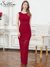 画像11: [ XS-Lサイズ / 2カラー][ERUKEI/SETTAN]ホワイト・レッド・総レース・ハイウエスト・シアー・インナーミニ・タイト・ストレートライン・ロングドレス[送料無料] (11)