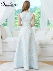 画像9: [ XS-Lサイズ / 5カラー][ERUKEI/SETTAN]花柄・ラメ・ノースリーブ・フレア・Aライン・ロングドレス[送料無料] (9)