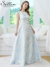 画像11: [ XS-Lサイズ / 5カラー][ERUKEI/SETTAN]花柄・ラメ・ノースリーブ・フレア・Aライン・ロングドレス[送料無料] (11)