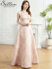 画像14: [ XS-Lサイズ / 5カラー][ERUKEI/SETTAN]花柄・ラメ・ノースリーブ・フレア・Aライン・ロングドレス[送料無料] (14)