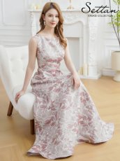 画像6: [ XS-Lサイズ / 5カラー][ERUKEI/SETTAN]花柄・ラメ・ノースリーブ・フレア・Aライン・ロングドレス[送料無料] (6)