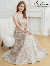 画像6: [ XS-Lサイズ / 1カラー][ERUKEI/SETTAN]フラワープリント・花柄・ハイウエスト・ノースリーブ・ボートネック・Aライン・ロングドレス[送料無料] (6)