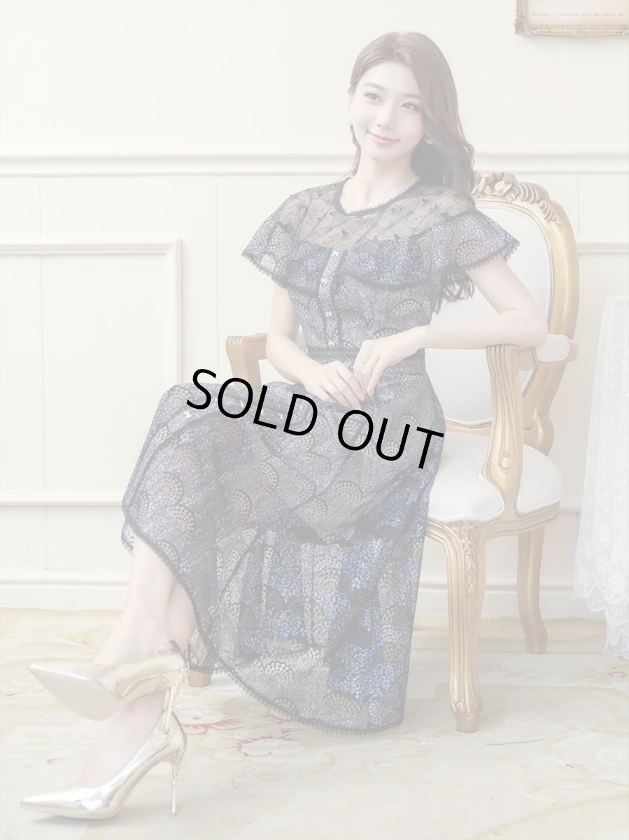 画像12: [ERUKEI/SETTAN]ホワイト・ブラック・総レース・シースルー・半袖・Aライン・ミディアムドレス・ワンピース[送料無料] (12)