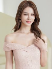 画像4: [ XS-Lサイズ / 1カラー][ERUKEI/SETTAN]花柄・総レース・オフショルダー・Aライン・フレア・ミディアムドレス・ワンピース[送料無料] (4)