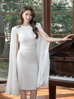 HER. バックカラードレス　長袖　ロングワンピース HER. バックカラードレス 長袖 ロングワンピース 長袖 - 銀座