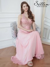 画像16: [ERUKEI/SETTAN]ピンク・ホワイト・ワインレッド・ホルターネック・エレガント・胸元レース・ラインストーン・Aライン・ロングドレス[送料無料] (16)