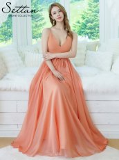 画像19: [ XS-Lサイズ / 4カラー ][ERUKEI/SETTAN]シフォン・ワンカラー・キャミソール・リボンベルト・Aライン・フレア・ロングドレス[奈月セナちゃん着用][送料無料] (19)