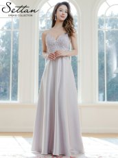 画像2: [ERUKEI]シルバー・キャミソール・ラインストーン・刺?・レース・エレガント・Aライン・ロングドレス[送料無料] (2)