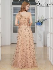画像9: [一部カラーSALE品のため返品不可＆再入荷なしの現品限り][ XS-Lサイズ / 3カラー ][ERUKEI/SETTAN]ワンショルダー・ハートドット・チュールレース・ハイウエスト・Aライン・ロングドレス[送料無料] (9)