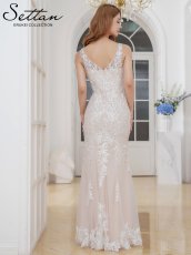 画像3: [ERUKEI]スパンコール・刺繍・チュールレース・タイト・高級感・エレガント・マーメイド・ロングドレス[送料無料] (3)