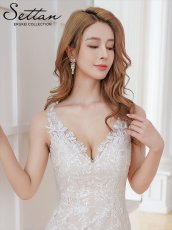 画像4: [ERUKEI]スパンコール・刺繍・チュールレース・タイト・高級感・エレガント・マーメイド・ロングドレス[送料無料] (4)