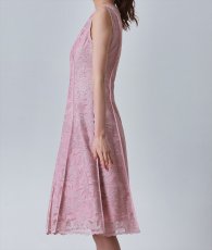 画像8: [ERUKEI GINZA COUTURE]総レース・パイピング・ラインデザイン・Aライン・ノースリーブ・ミディアムドレス・ワンピース[黒木麗奈着用][送料無料] (8)
