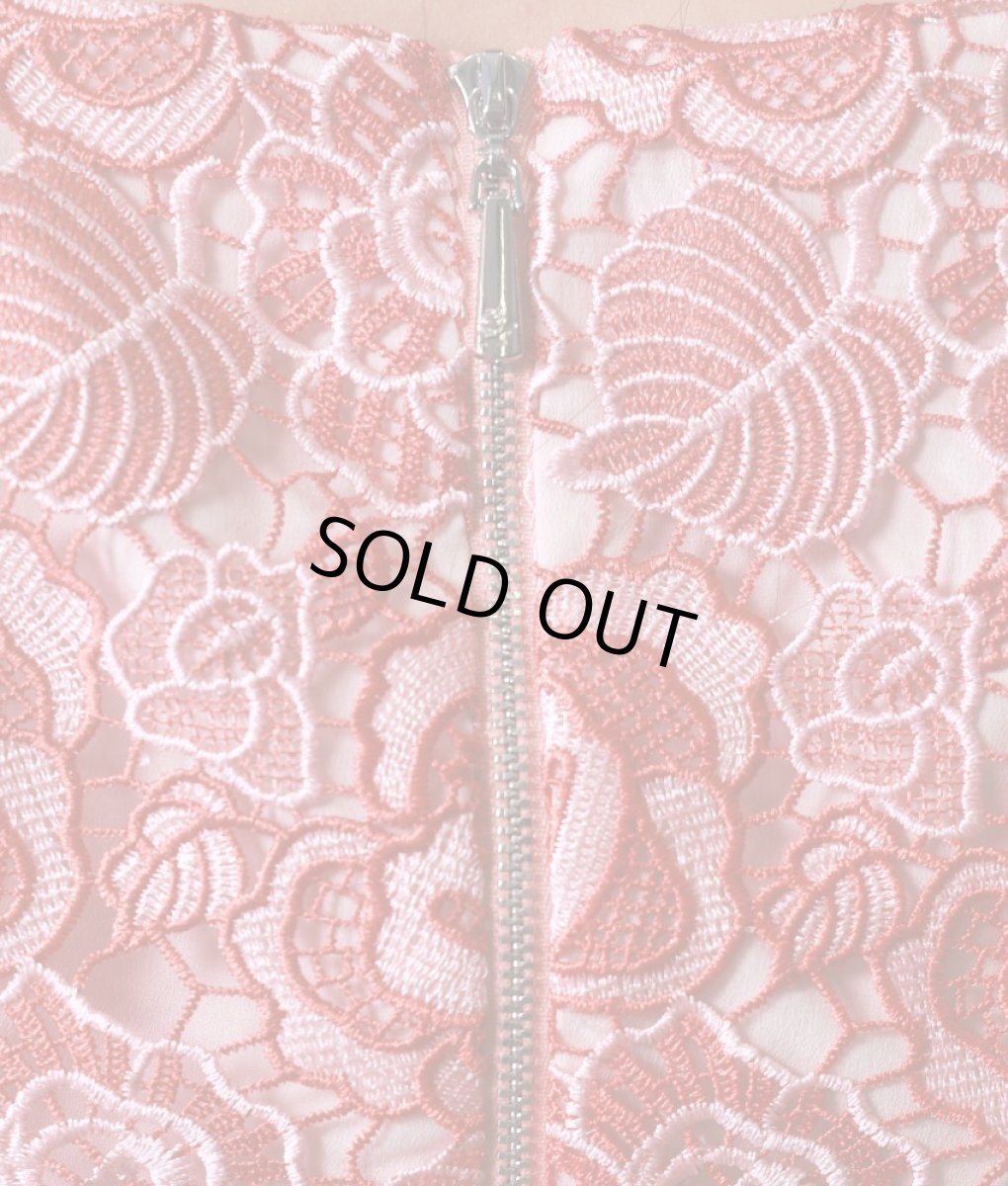 画像11: [ERUKEI]ケミカルレース・総レース・ノースリーブ・タイト・膝丈・ミディアムドレス・ワンピース[れお着用]《送料＆代引き手数料無料》 (11)