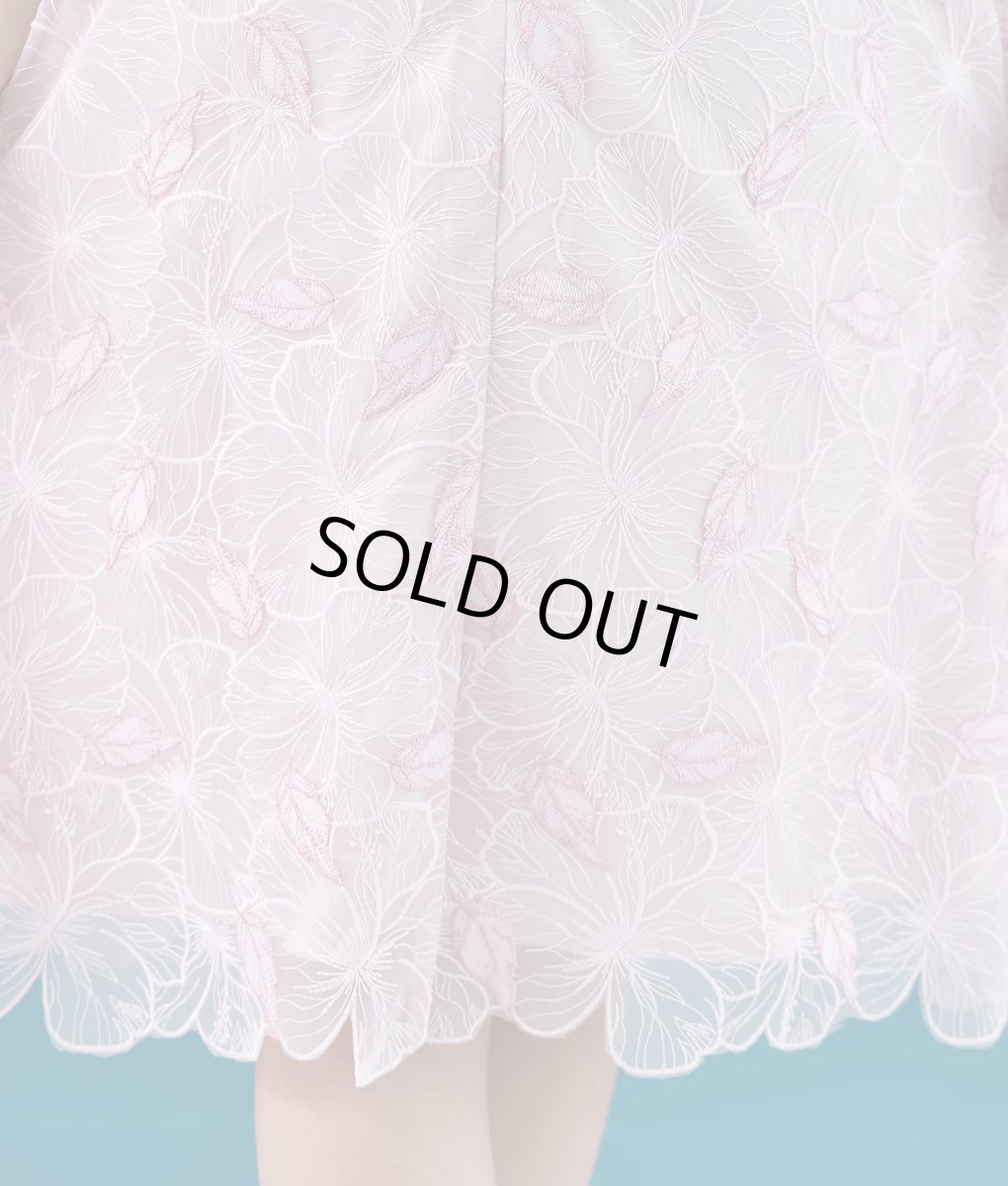 画像12: [ERUKEI]総レース・ハイウエスト・ウエストポイント・ノースリーブ・Aライン・ミディアムドレス・ワンピース[黒木麗奈着用][送料無料] (12)