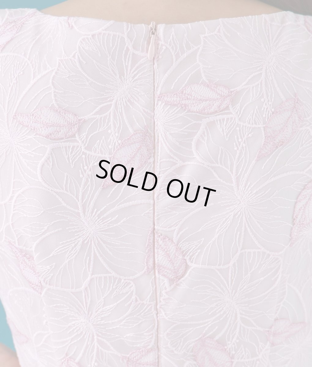 画像10: [ERUKEI]総レース・ハイウエスト・ウエストポイント・ノースリーブ・Aライン・ミディアムドレス・ワンピース[黒木麗奈着用][送料無料] (10)