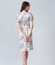 画像3: [ERUKEI GINZA COUTURE]プリント・半袖・ベルト付き・大人・タイト・膝丈 ミニドレス・ワンピース[黒木麗奈着用][送料無料] (3)
