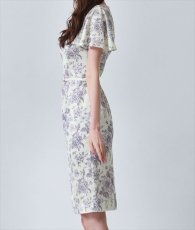 画像7: [ERUKEI GINZA COUTURE]プリント・半袖・ベルト付き・大人・タイト・膝丈 ミニドレス・ワンピース[黒木麗奈着用][送料無料] (7)