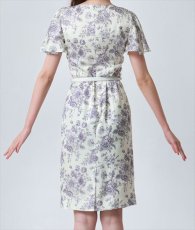 画像8: [ERUKEI GINZA COUTURE]プリント・半袖・ベルト付き・大人・タイト・膝丈 ミニドレス・ワンピース[黒木麗奈着用][送料無料] (8)