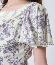 画像9: [ERUKEI GINZA COUTURE]プリント・半袖・ベルト付き・大人・タイト・膝丈 ミニドレス・ワンピース[黒木麗奈着用][送料無料] (9)