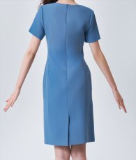 画像8: [GINZA COUTURE]シンプル・半袖・無地・切替デザイン・タイト・膝丈・ミニドレス・ワンピース[黒木麗奈着用][送料無料] (8)