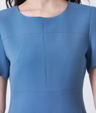 画像9: [GINZA COUTURE]シンプル・半袖・無地・切替デザイン・タイト・膝丈・ミニドレス・ワンピース[黒木麗奈着用][送料無料] (9)