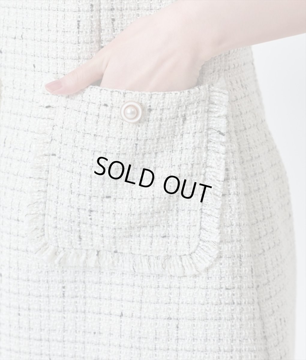 画像11: [ERUKEI GINZA COUTURE]ツイード・ポケット・ノースリーブ・Aライン・シンプル・ミニドレス・ワンピース[黒木麗奈着用][送料無料] (11)