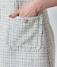 画像11: [ERUKEI GINZA COUTURE]ツイード・ポケット・ノースリーブ・Aライン・シンプル・ミニドレス・ワンピース[黒木麗奈着用][送料無料] (11)