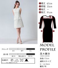 画像5: [ERUKEI GINZA COUTURE]ツイード・ポケット・ノースリーブ・Aライン・シンプル・ミニドレス・ワンピース[黒木麗奈着用][送料無料] (5)