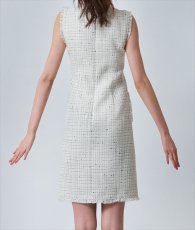 画像8: [ERUKEI GINZA COUTURE]ツイード・ポケット・ノースリーブ・Aライン・シンプル・ミニドレス・ワンピース[黒木麗奈着用][送料無料] (8)
