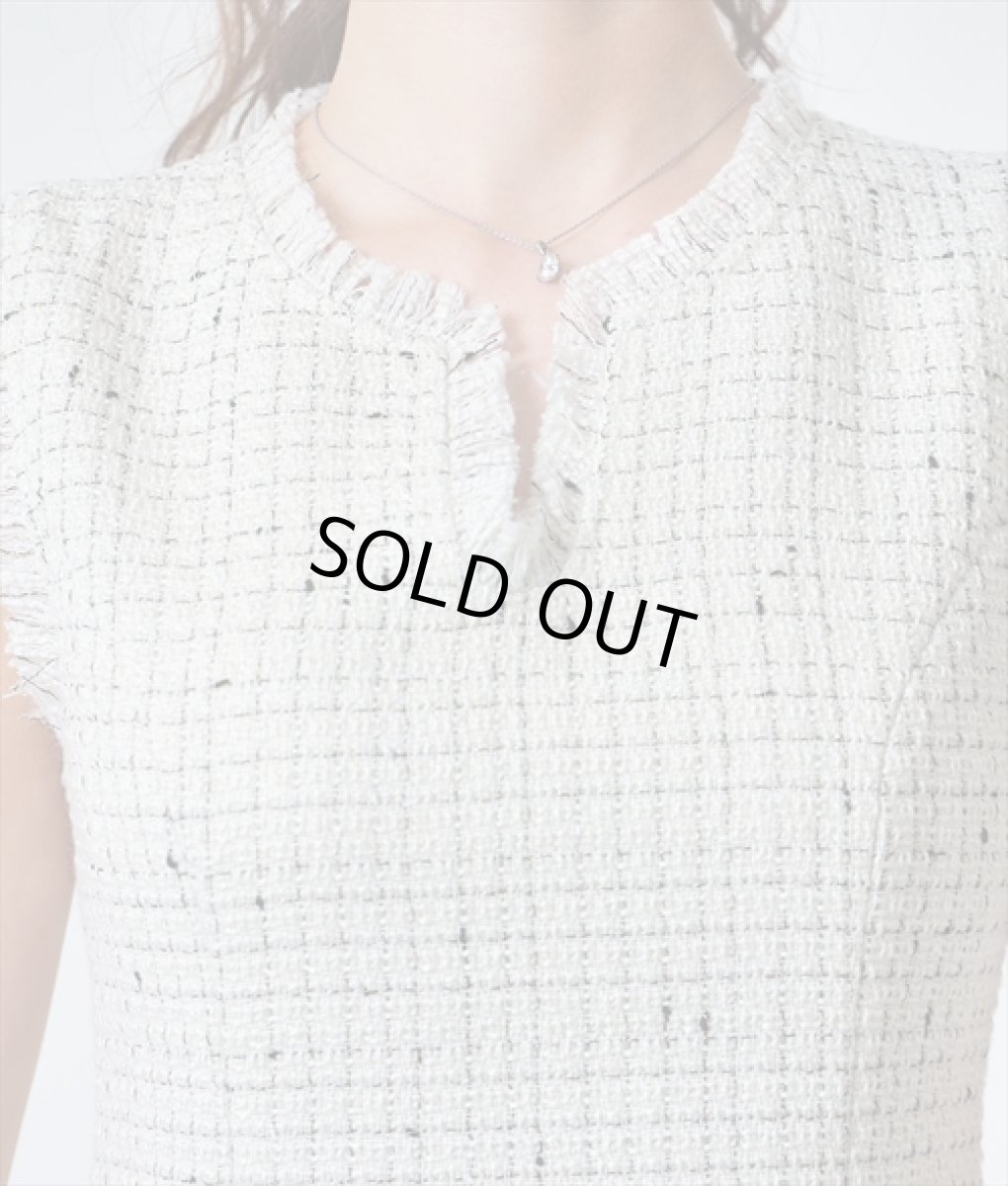 画像9: [ERUKEI GINZA COUTURE]ツイード・ポケット・ノースリーブ・Aライン・シンプル・ミニドレス・ワンピース[黒木麗奈着用][送料無料] (9)