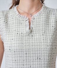 画像9: [ERUKEI GINZA COUTURE]ツイード・ポケット・ノースリーブ・Aライン・シンプル・ミニドレス・ワンピース[黒木麗奈着用][送料無料] (9)