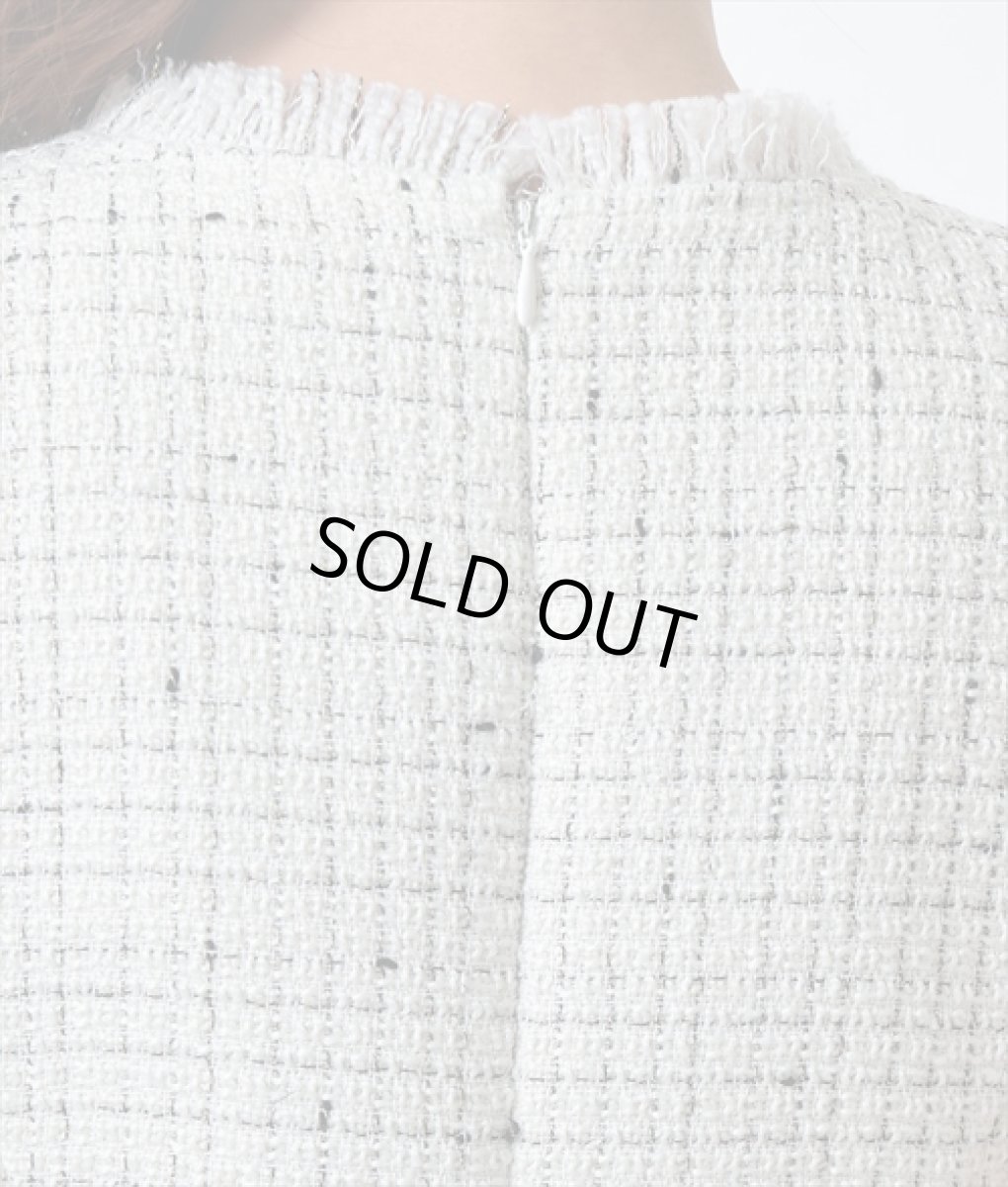 画像10: [ERUKEI GINZA COUTURE]ツイード・ポケット・ノースリーブ・Aライン・シンプル・ミニドレス・ワンピース[黒木麗奈着用][送料無料] (10)