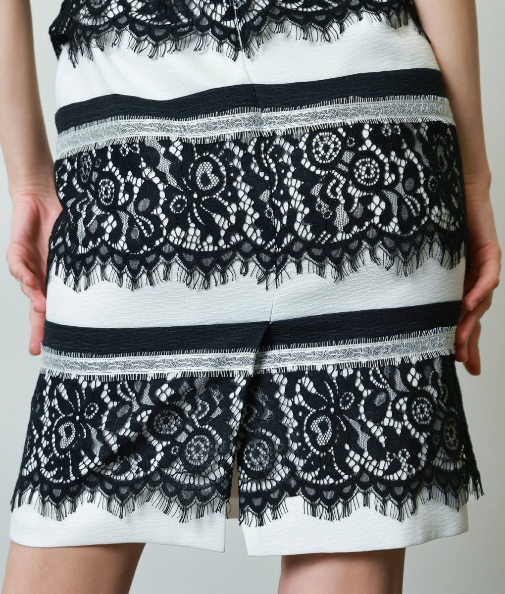 画像11: [ERUKEI]ノースリーブ・レース・バイカラー・タイト・膝丈・ミニドレス・ワンピース[奈月セナ着用]《送料＆代引き手数料無料》 (11)