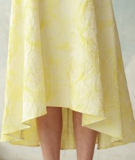 画像18: [ XS-Lサイズ / 3カラー][ERUKEI]ジャガード・花柄・スリットネック・フィッシュテール・Aライン・ミディアムドレス・ワンピース[山崎みどり着用][送料無料]myyl (18)