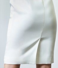 画像12: [ERUKEI]バイカラー・シンプル・パイピング・切替・肩パット・スリーブ・タイト・ミディアムドレス・ワンピース[奈月セナ着用][送料無料] (12)