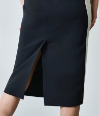 画像15: [ XS-Lサイズ / 2カラー ][ERUKEI]シンプル・バイカラー・ケープ付き・タイト・ミディアムドレス・ワンピース[奈月セナ着用][送料無料] (15)