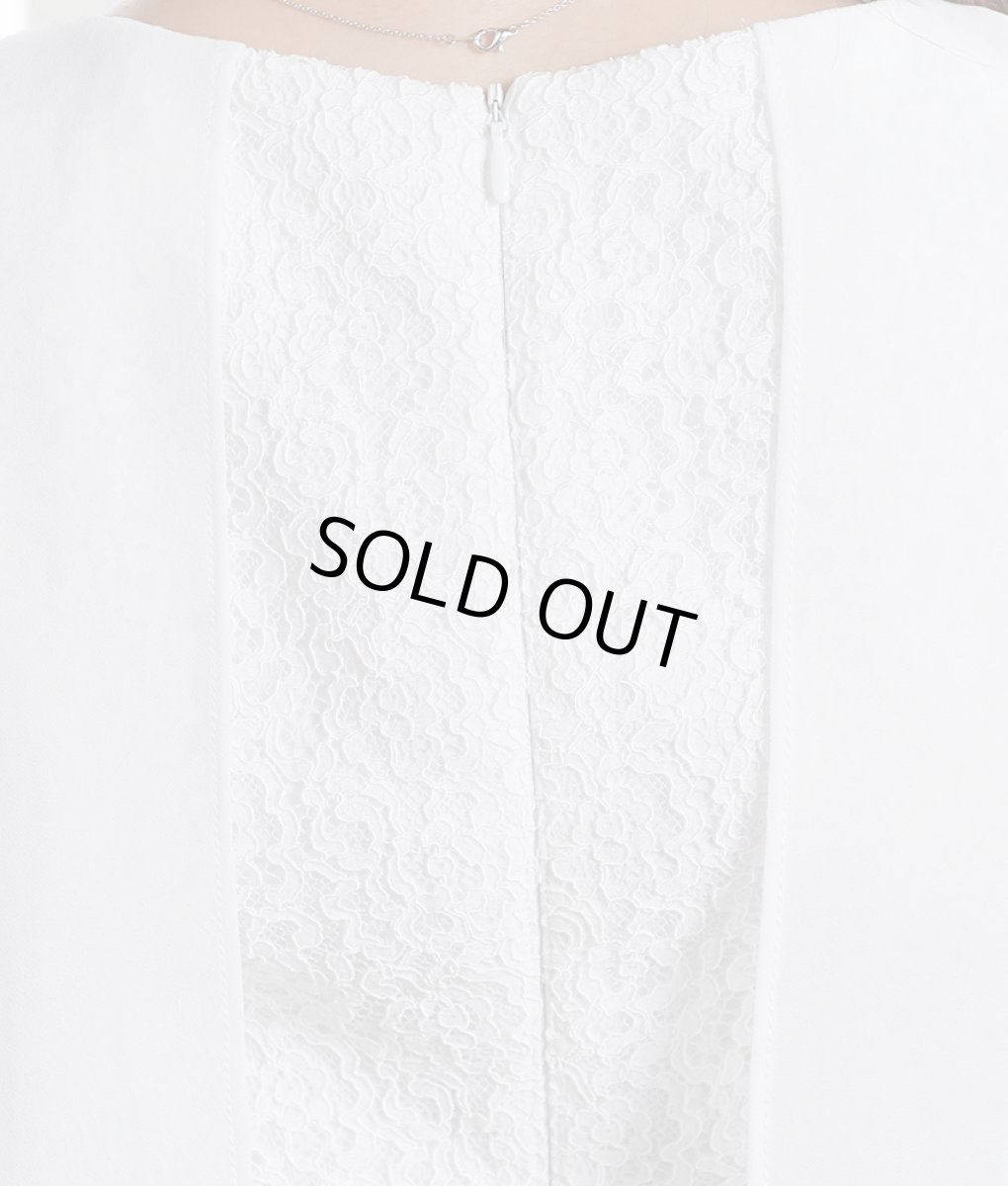 画像10: [SALE品のため返品不可＆再入荷なしの現品限り][ERUKEI]ホワイトレース×ミント・シフォンポイント・タイト・ノースリーブ・ ミニ・ワンピース・ドレス[MIRIN着用][送料無料] (10)