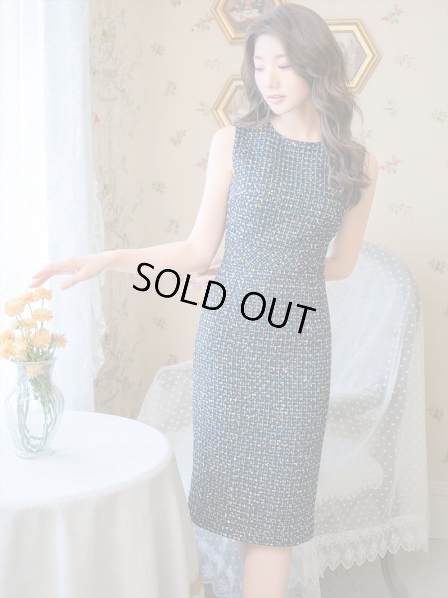 画像2: [ERUKEI]スパンコールMIX・ツイード・シンプル・ノースリーブ・タイト・ミニドレス・ワンピース[山崎みどり着用]《送料＆代引き手数料無料》mywh (2)