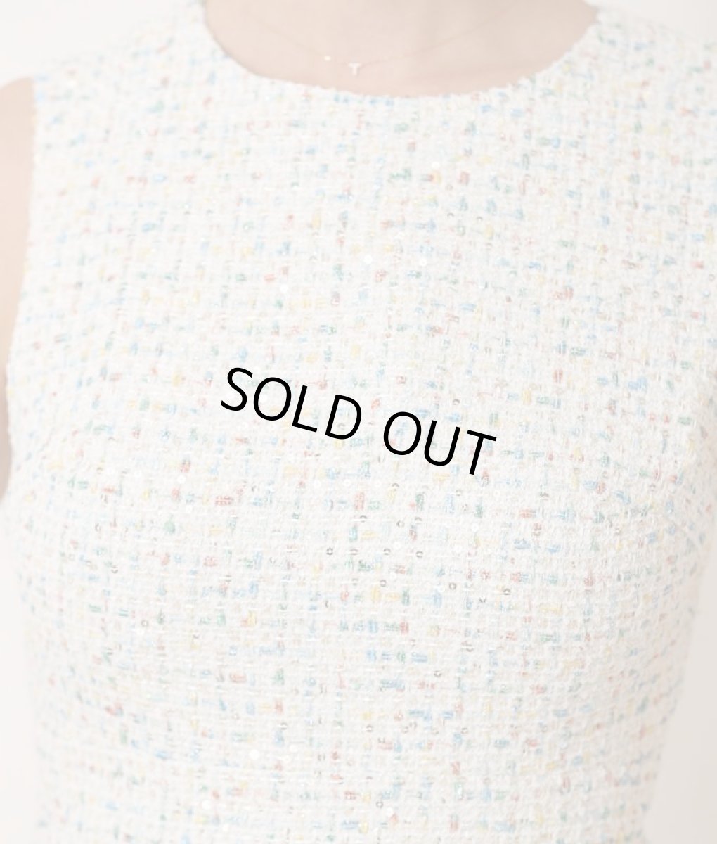 画像11: [ERUKEI]スパンコールMIX・ツイード・シンプル・ノースリーブ・タイト・ミニドレス・ワンピース[山崎みどり着用]《送料＆代引き手数料無料》mywh (11)