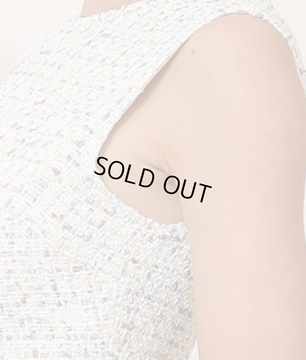 画像12: [ERUKEI]スパンコールMIX・ツイード・シンプル・ノースリーブ・タイト・ミニドレス・ワンピース[山崎みどり着用]《送料＆代引き手数料無料》mywh (12)