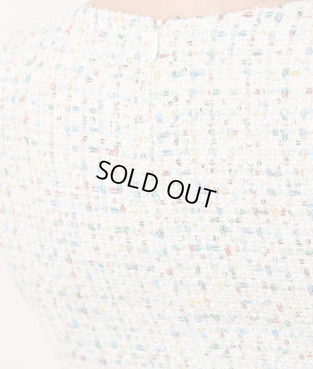 画像13: [ERUKEI]スパンコールMIX・ツイード・シンプル・ノースリーブ・タイト・ミニドレス・ワンピース[山崎みどり着用]《送料＆代引き手数料無料》mywh (13)