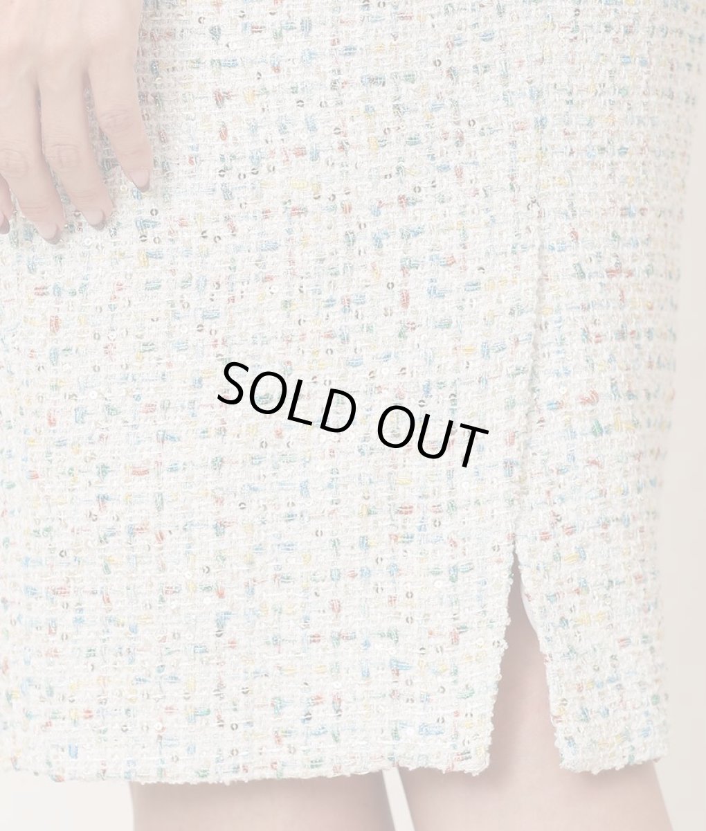 画像14: [ERUKEI]スパンコールMIX・ツイード・シンプル・ノースリーブ・タイト・ミニドレス・ワンピース[山崎みどり着用]《送料＆代引き手数料無料》mywh (14)