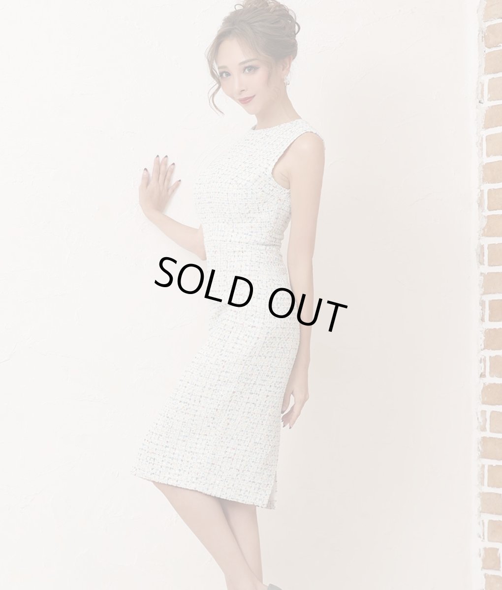 画像4: [ERUKEI]スパンコールMIX・ツイード・シンプル・ノースリーブ・タイト・ミニドレス・ワンピース[山崎みどり着用]《送料＆代引き手数料無料》mywh (4)